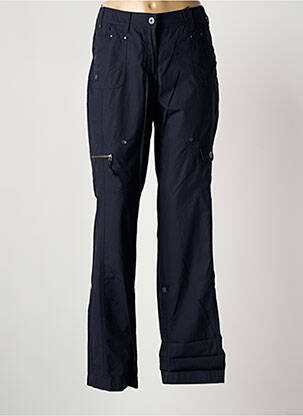 Pantalon droit tissage popeline taille normale bleu GERKE MY PANTS femme