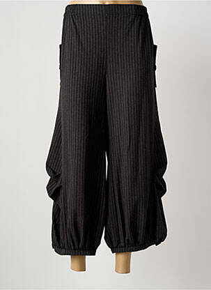 Pantalon 7/8 taille élastique taille normale gris DEOMINO femme