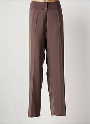 Pantalon droit marron clair DEOMINO femme