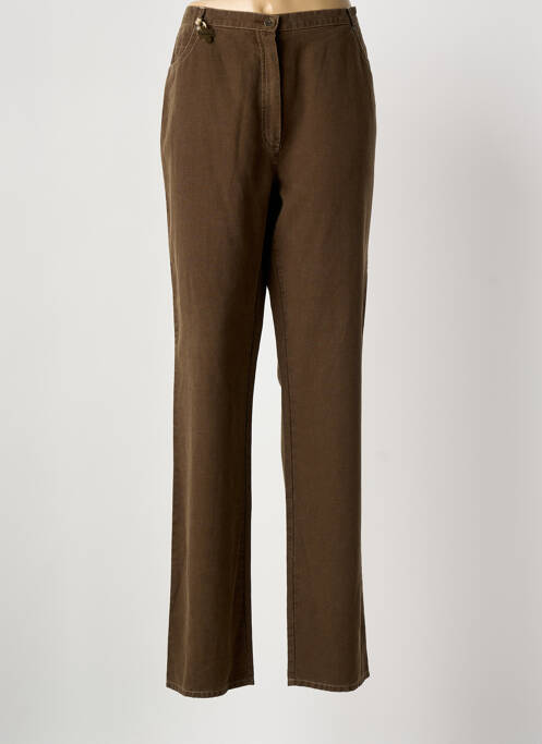 Jeans coupe droite stretch taille normale marron QUATTRO femme