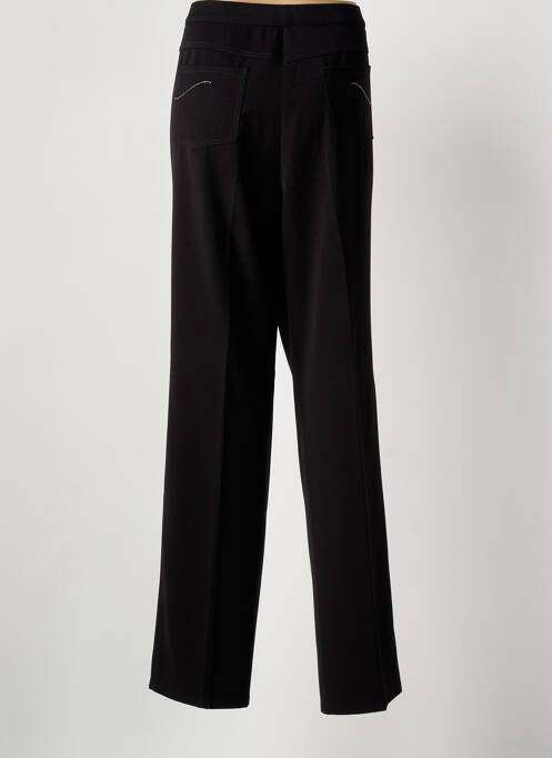 Pantalon droit tissage crêpe taille normale noir ELENA MIRO femme