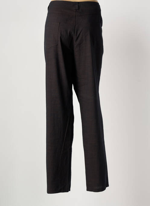 Pantalon droit tissage crêpe taille normale marron QUATTRO femme