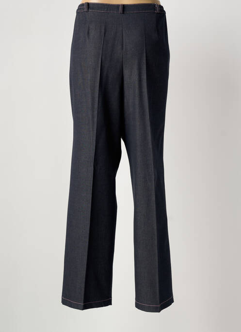 Pantalon droit fermeture zippée sous rabat boutonné taille normale bleu PRUNELLE femme