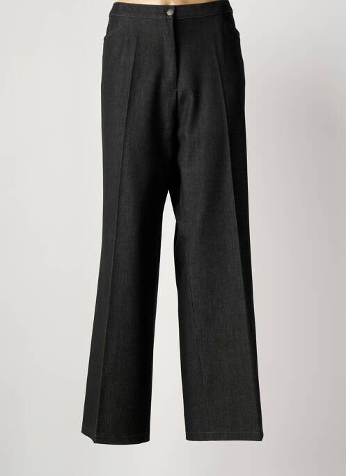 Pantalon droit fermeture zippée sous rabat boutonné taille normale noir PRUNELLE femme