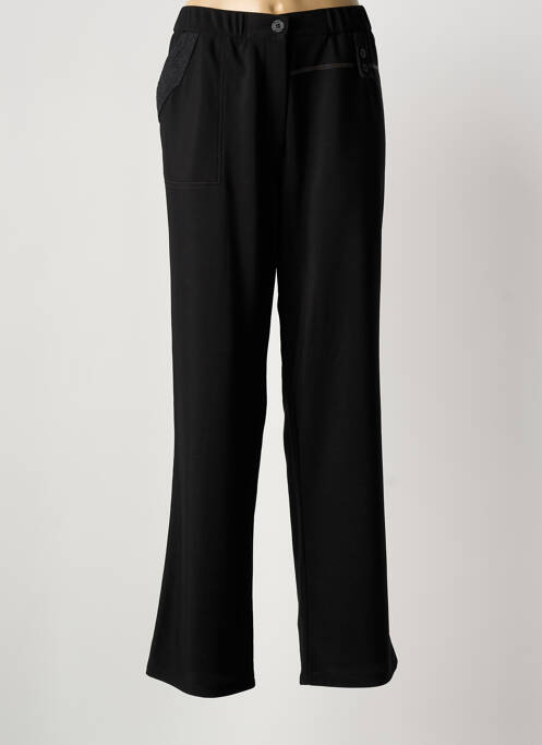 Pantalon droit stretch taille normale noir S.QUISE femme