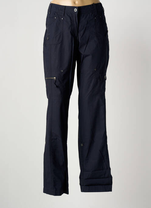Pantalon droit tissage popeline taille normale bleu GERKE MY PANTS femme