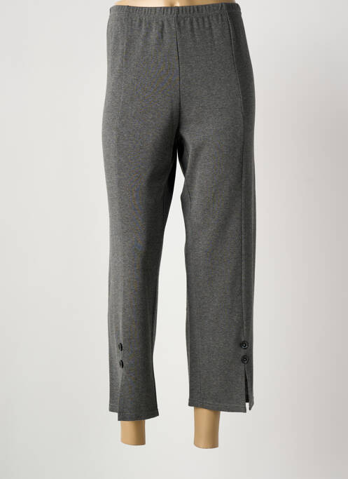 Pantalon 7/8 stretch taille normale gris DEOMINO femme