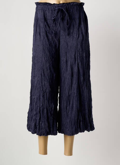 Pantacourt stretch taille normale bleu DEOMINO femme