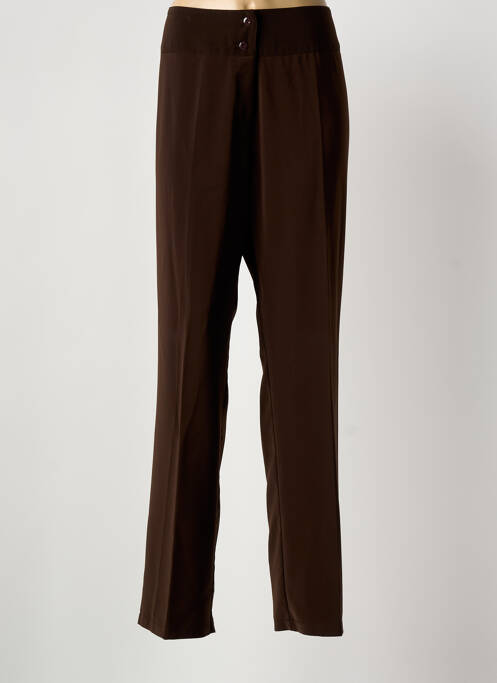 Pantalon droit marron DEOMINO femme