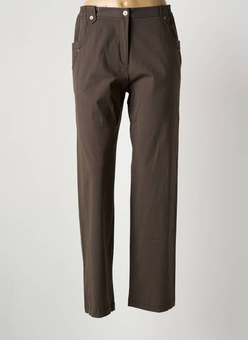 Pantalon droit marron MASSY femme