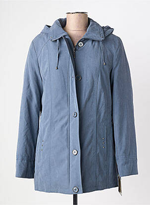 Doudoune manches longues a capuche bleu BARBARA LEBEK femme