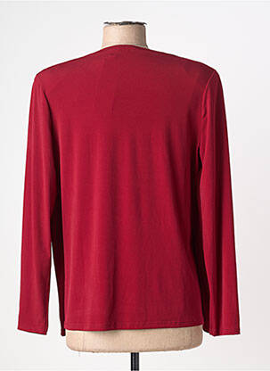 Top stretch manches longues rouge NAYAT femme