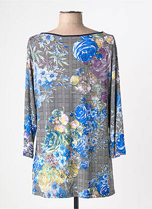T-shirt manches 3/4 manches 3/4 bleu DEOMINO femme