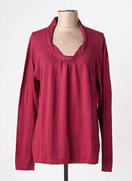Pull coupe cintrée manches longues rouge EDITION BY OSCAR B femme