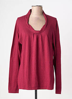 Pull coupe cintrée manches longues rouge EDITION BY OSCAR B femme