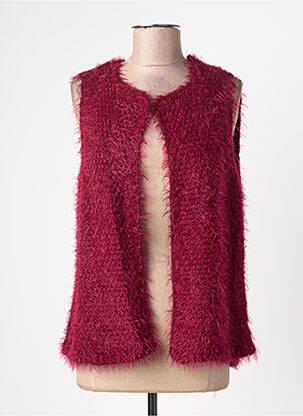 Gilet sans manche coupe cintrée rouge LAURAME femme