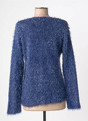 Gilet manches longues col rond bleu LES ZAZIES femme