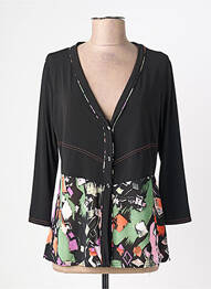 Gilet manches longues stretch noir TELMAIL femme