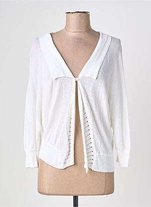 Gilet manches longues stretch blanc QUATTRO femme