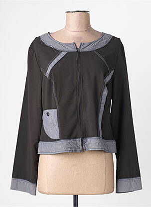 Veste casual col rond noir S.QUISE femme