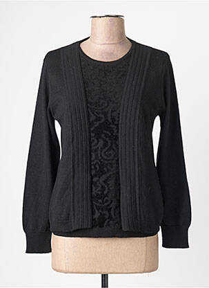 Gilet manches longues stretch noir I.ODENA femme
