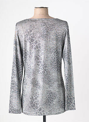 Top stretch manches longues argent VIE NOCTURNE femme