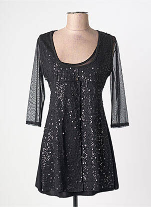 Tunique manches longues noir QUINZE HEURES TRENTE femme