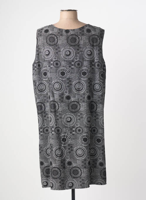 Tunique sans manche tissage crêpe gris DEOMINO femme