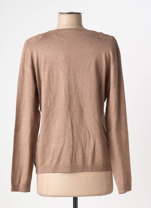 Gilet manches longues stretch marron OSCAR B femme