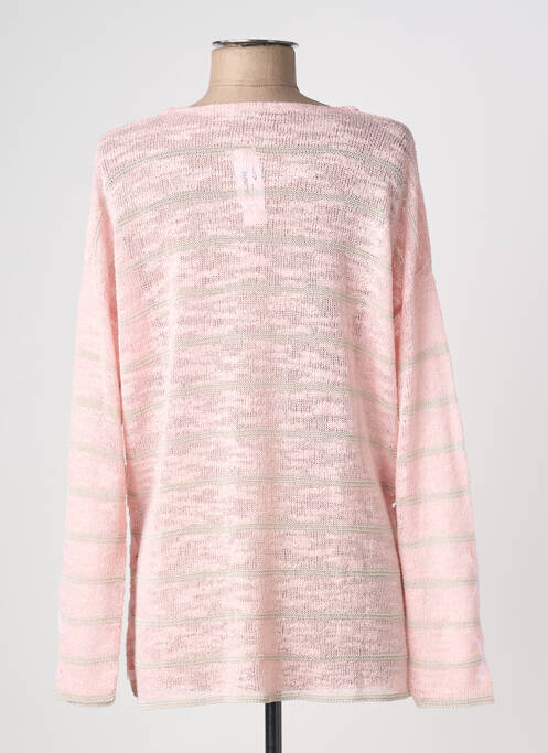 Pull tunique stretch manches longues rose ADN COLLECTION femme
