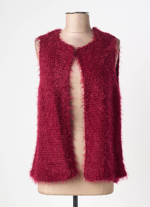 Gilet sans manche coupe cintrée rouge LAURAME femme