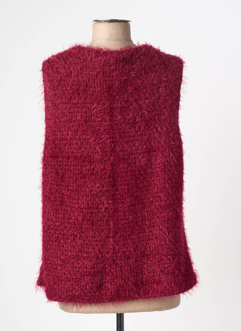 Gilet sans manche coupe cintrée rouge LAURAME femme