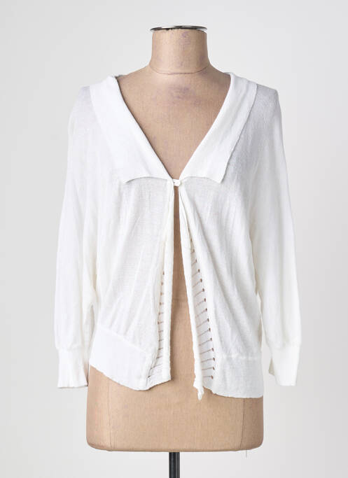 Gilet manches longues stretch blanc QUATTRO femme