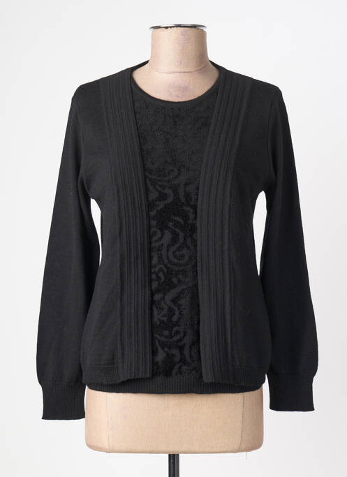 Gilet manches longues stretch noir I.ODENA femme