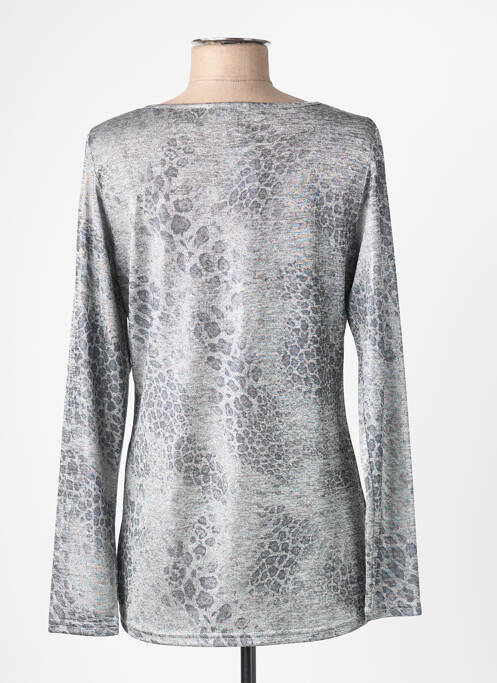 Top stretch manches longues argent VIE NOCTURNE femme