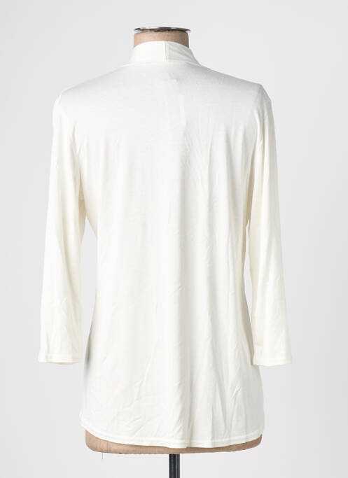 T-shirt sérigraphie avec strass manches 3/4 beige VIE NOCTURNE femme