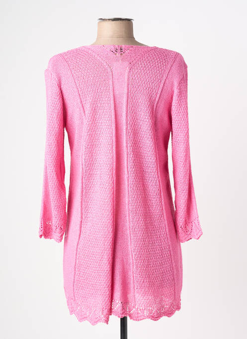 Pull tunique rose JUNIE femme