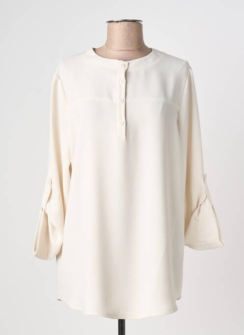 Tunique manches longues beige FRANCK ANNA femme