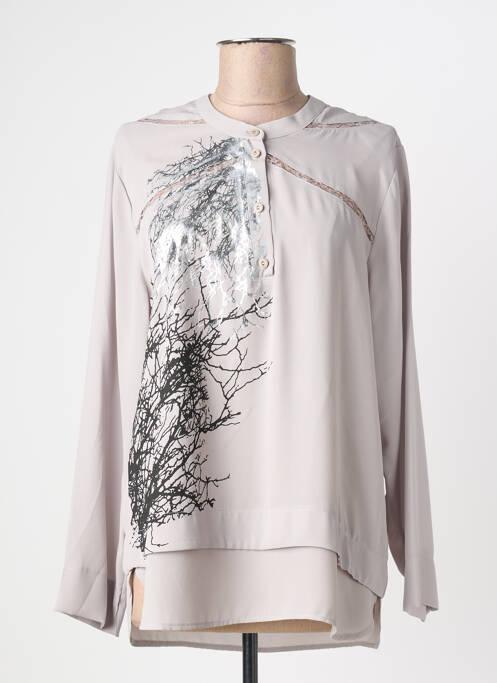 Tunique manches longues gris FRANCK ANNA femme