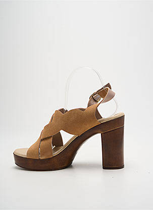 Sandales/nu pieds talon bottier talon haut de 10cm et plus marron MYMA femme