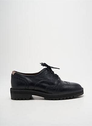 Derbies tissage satiné talon plat jusqu'à 3cm noir MKD femme