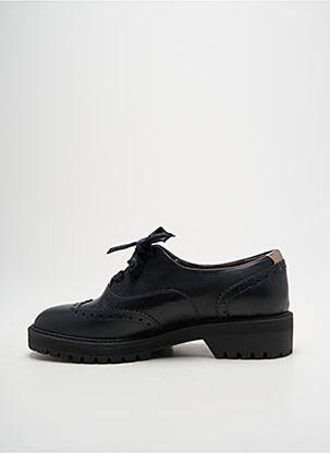 Derbies tissage satiné talon plat jusqu'à 3cm noir MKD femme