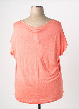 Top coupe fluide manches courtes orange QUATTRO femme