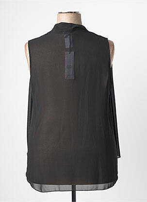 Top coupe fluide sans manche noir QUATTRO femme