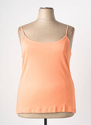 Top coupe cintrée fines bretelles orange QUATTRO femme
