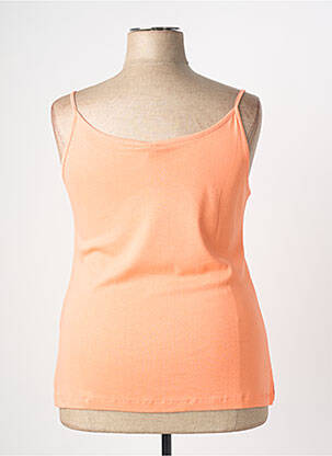Top coupe cintrée fines bretelles orange QUATTRO femme