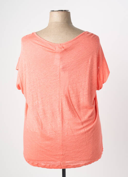 Top coupe fluide manches courtes orange QUATTRO femme