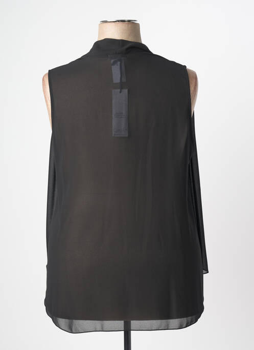 Top coupe fluide sans manche noir QUATTRO femme