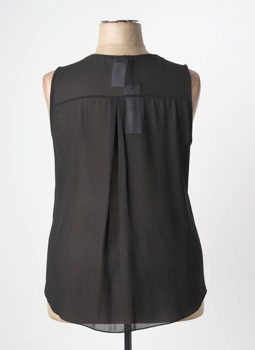 Top col v sans manche noir QUATTRO femme