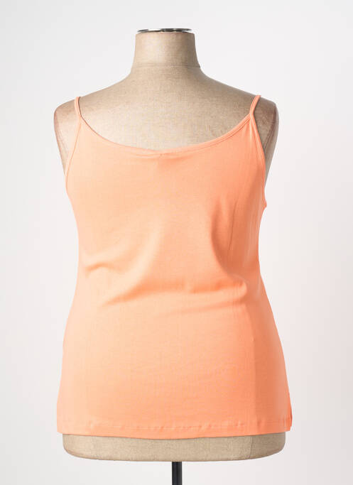 Top coupe cintrée fines bretelles orange QUATTRO femme